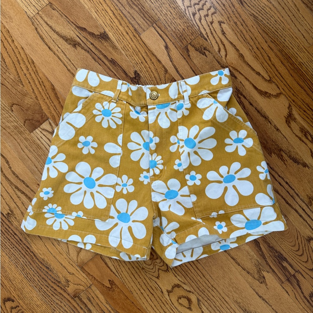 Big Bud Press Yellow Floral Women's Shorts